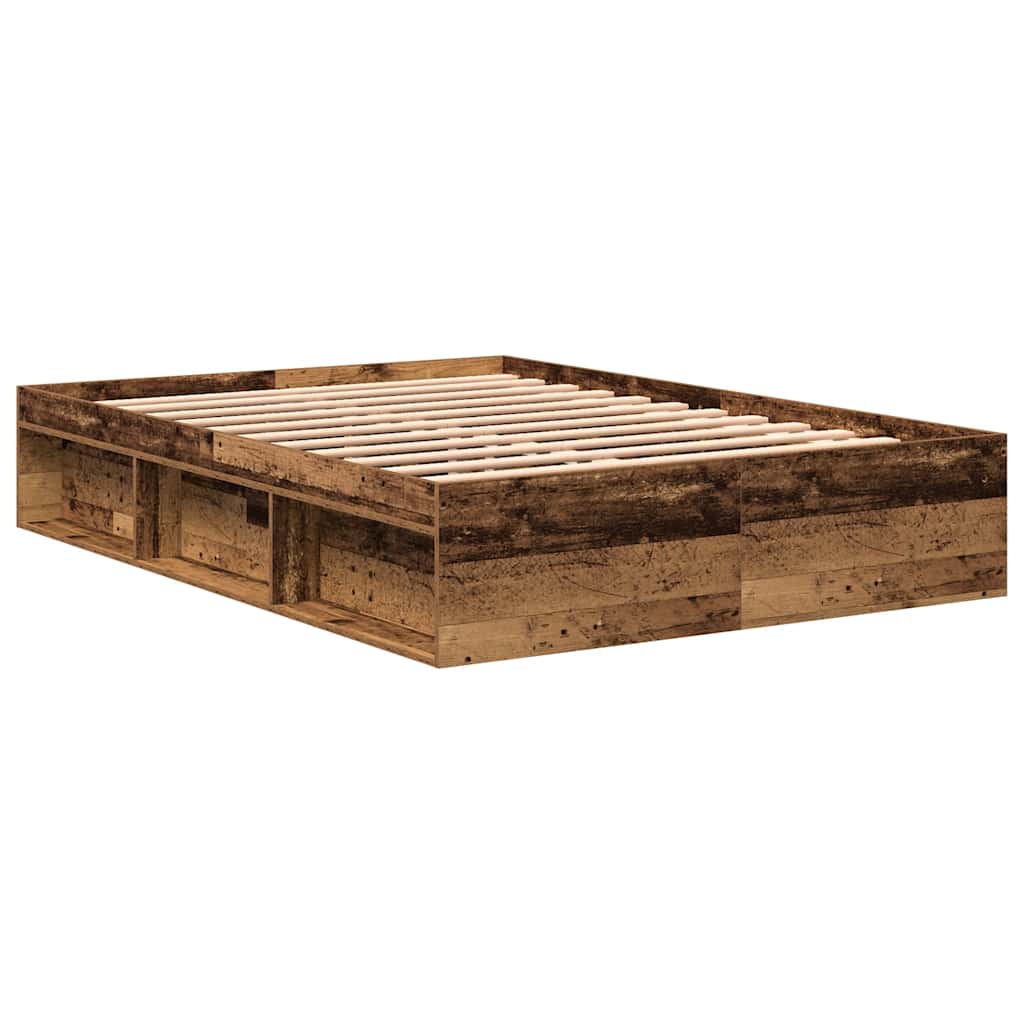 Bedframe zonder matras bewerkt 120x190 cm bewerkt hout oud is nu te koop bij PeponiXL, paradijselijk wonen!