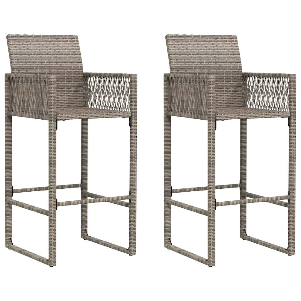 3-delige Tuinbarset zonder kussens poly rattan acacia grijs is nu te koop bij PeponiXL, paradijselijk wonen!