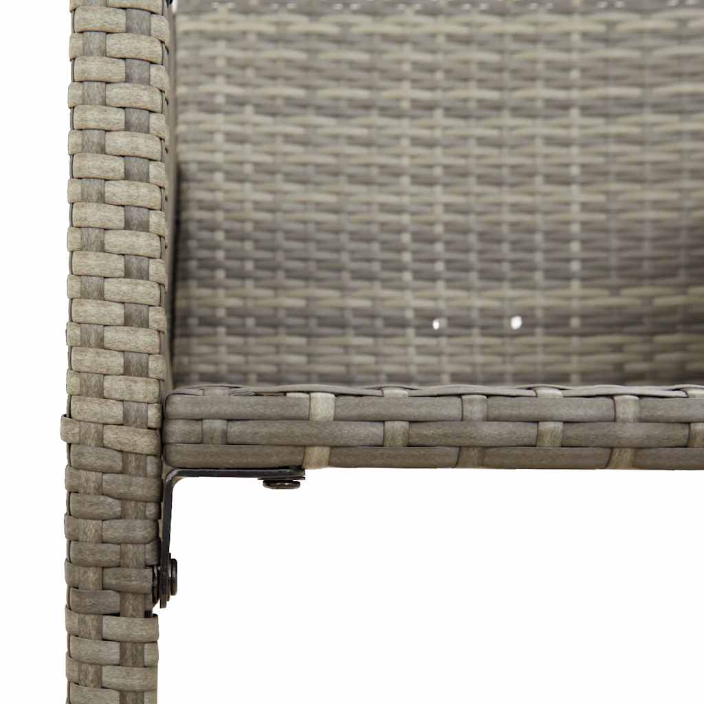 5-delige Tuinbarset zonder kussens poly rattan acacia grijs is nu te koop bij PeponiXL, paradijselijk wonen!