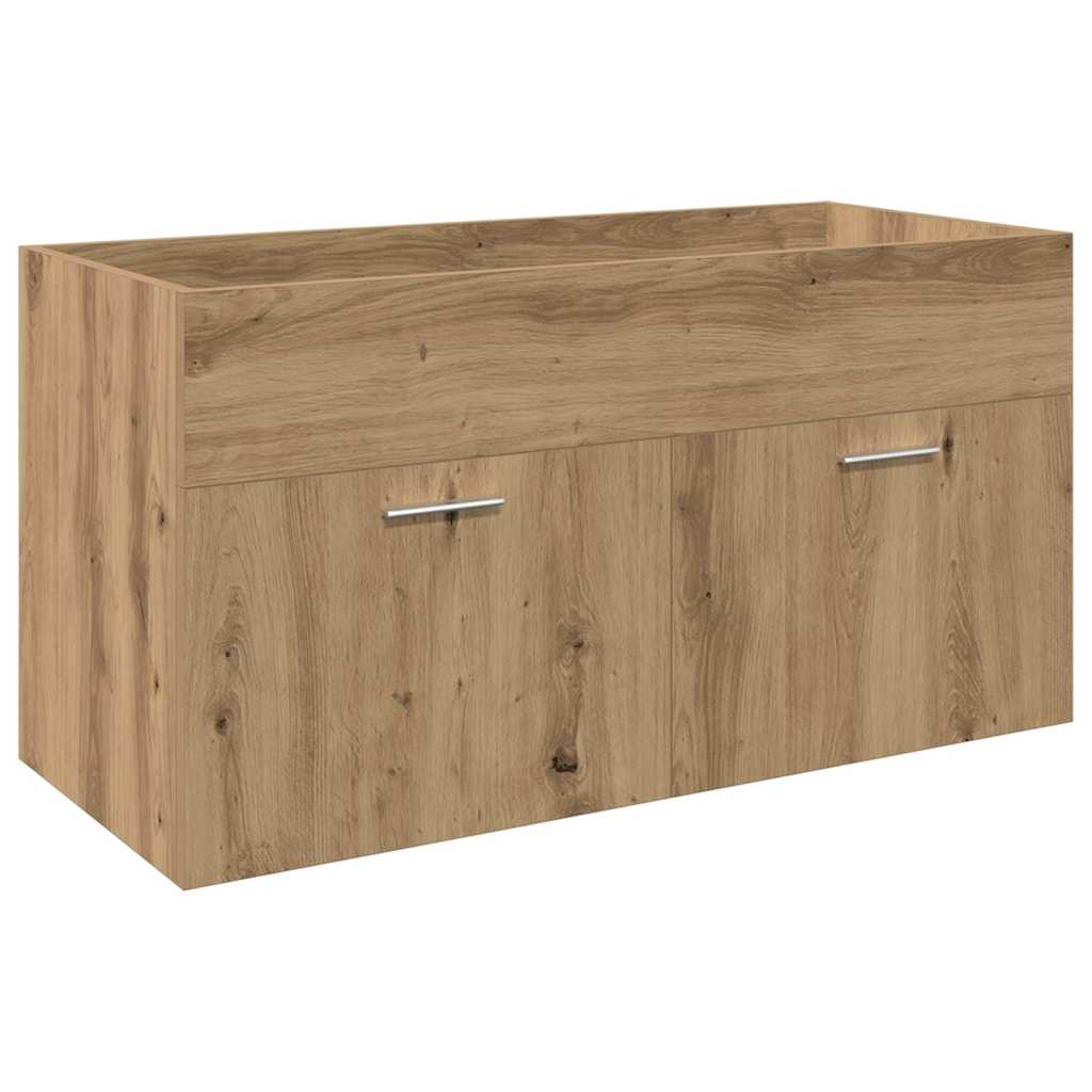 3-delige Badkamermeubelset bewerkt hout artisanaal eikenkleur is nu te koop bij PeponiXL, paradijselijk wonen!