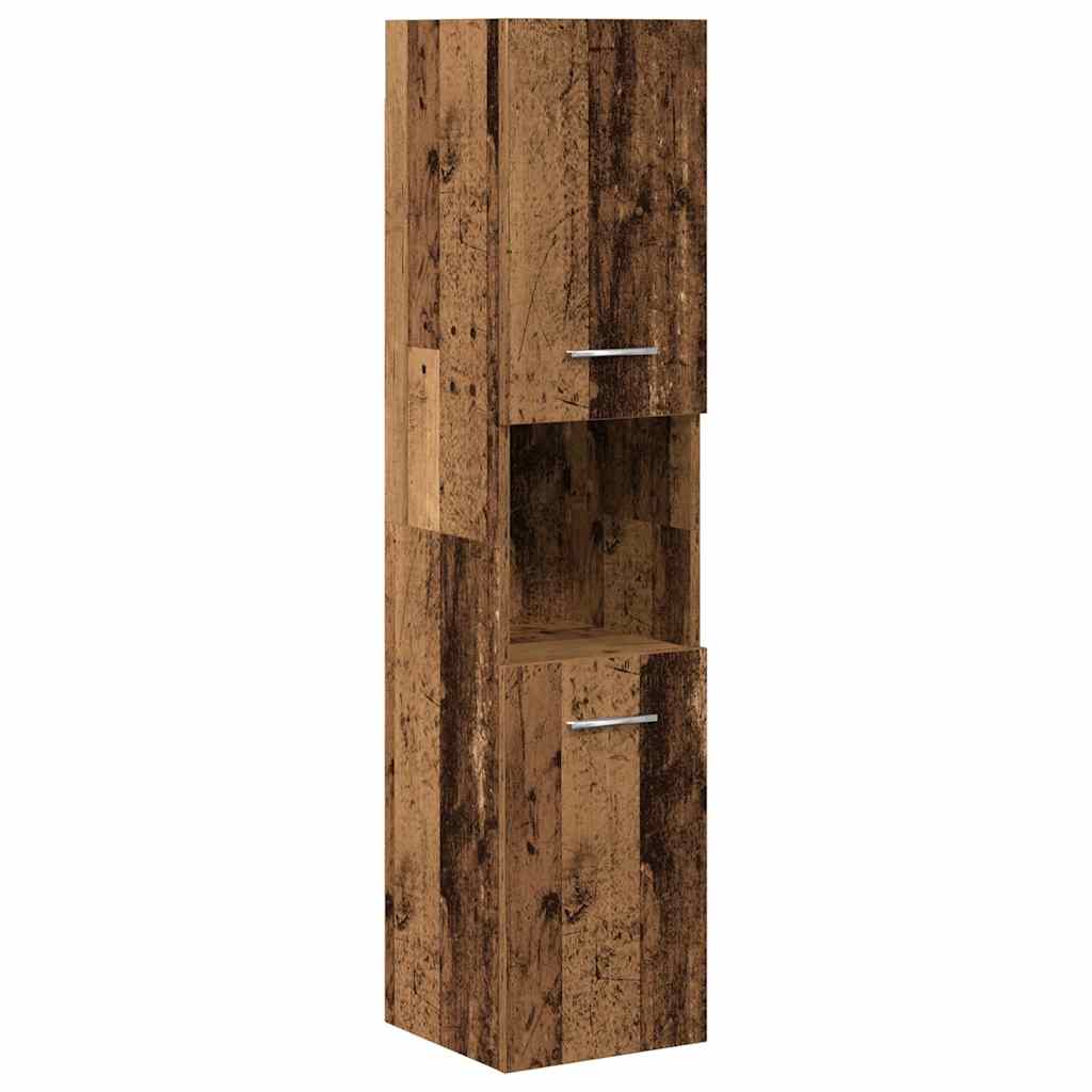 4-delige Badkamermeubelset bewerkt hout oud houtkleurig is nu te koop bij PeponiXL, paradijselijk wonen!