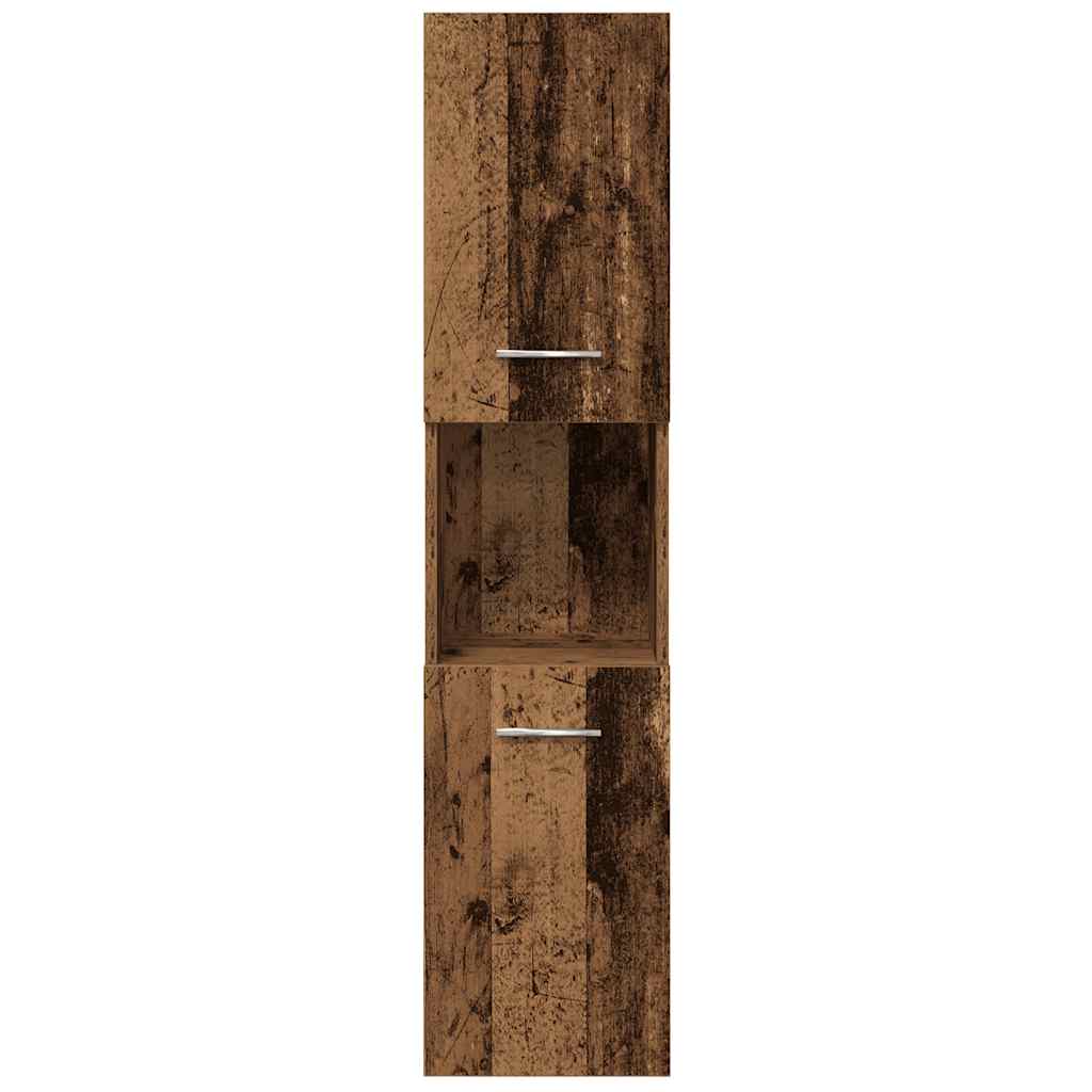 4-delige Badkamermeubelset bewerkt hout oud houtkleurig is nu te koop bij PeponiXL, paradijselijk wonen!