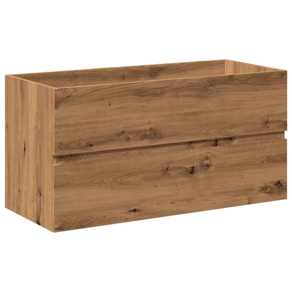 Wastafelkast met ingebouwde wasbak artisanaal eikenkleurig is nu te koop bij PeponiXL, paradijselijk wonen!