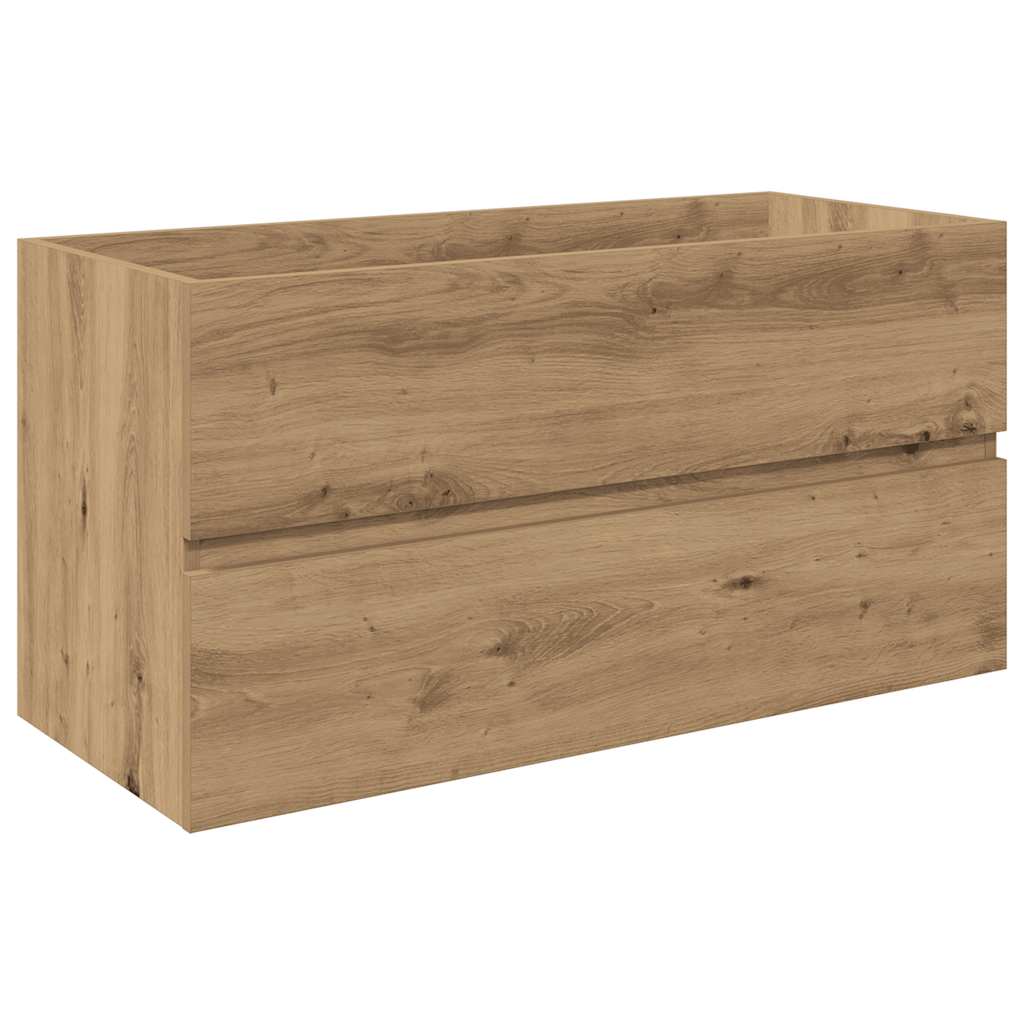 Wastafelkast met ingebouwde wasbak en kraan artisanaal eiken is nu te koop bij PeponiXL, paradijselijk wonen!