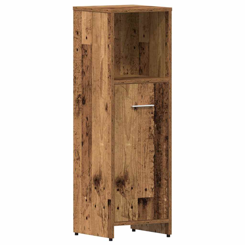 4-delige Badkamermeubelset bewerkt hout oud houtkleurig is nu te koop bij PeponiXL, paradijselijk wonen!