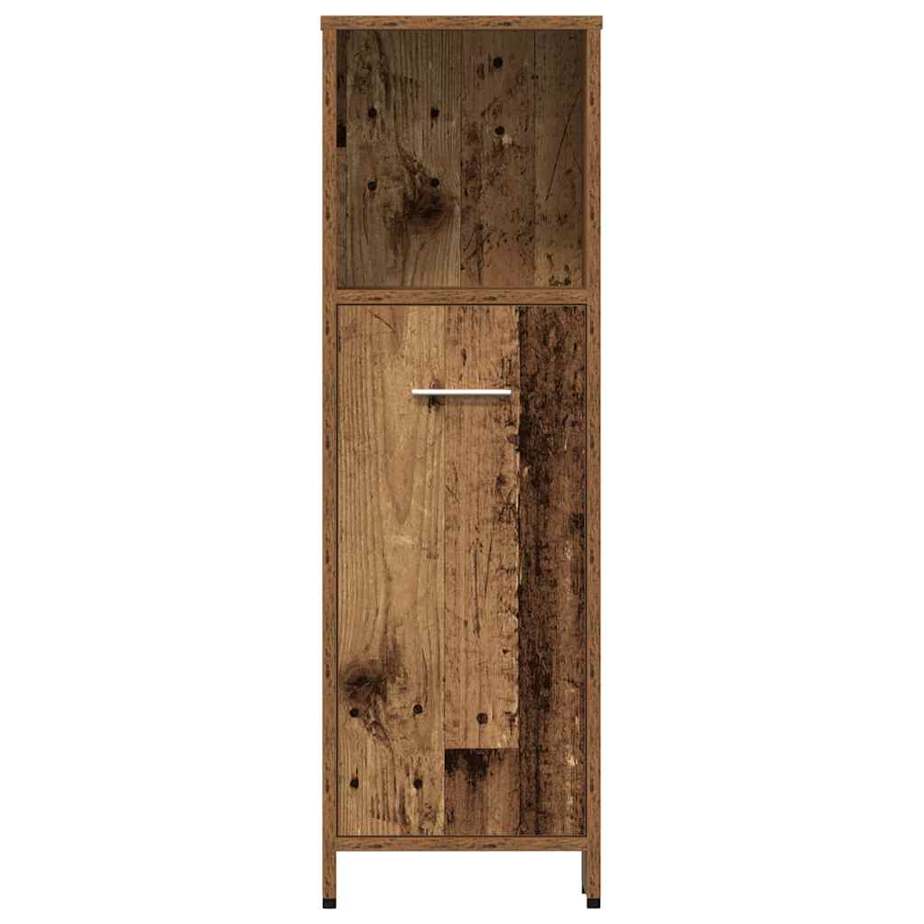 4-delige Badkamermeubelset bewerkt hout oud houtkleurig is nu te koop bij PeponiXL, paradijselijk wonen!