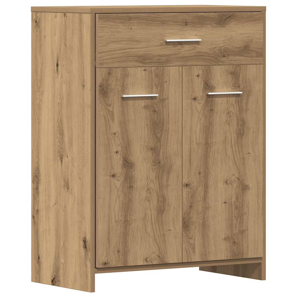 4-delige Badkamermeubelset bewerkt hout artisanaal eikenkleur is nu te koop bij PeponiXL, paradijselijk wonen!