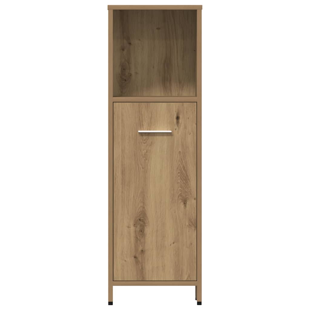 4-delige Badkamermeubelset bewerkt hout artisanaal eikenkleur is nu te koop bij PeponiXL, paradijselijk wonen!