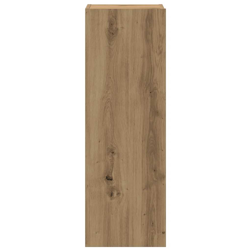 8-delig Tv-meubelset wandmontage bewerkt hout artisanaal eiken is nu te koop bij PeponiXL, paradijselijk wonen!