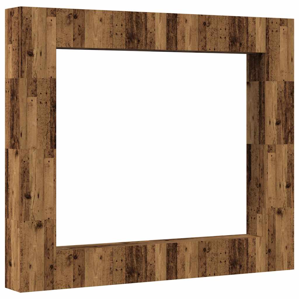 8-delig Tv-meubelset wandmontage bewerkt hout oud houtkleurig is nu te koop bij PeponiXL, paradijselijk wonen!