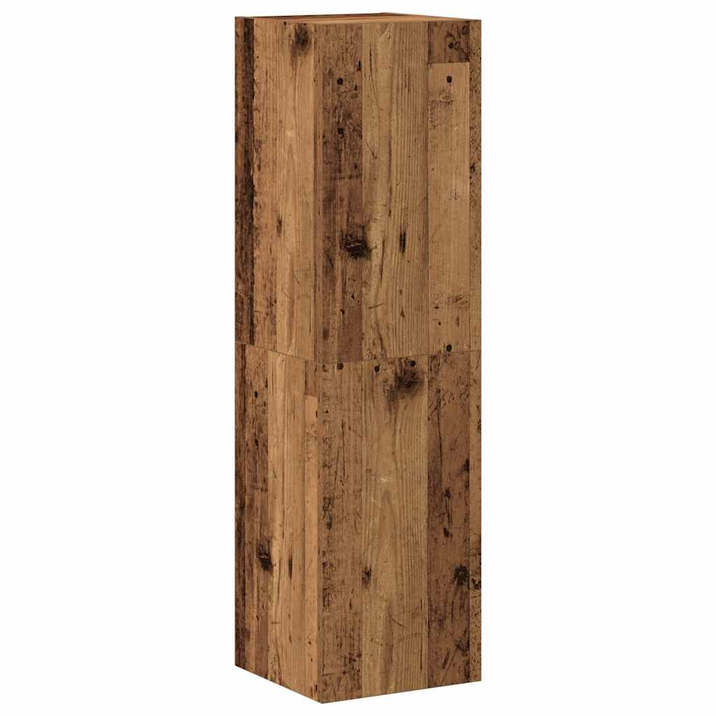 8-delig Tv-meubelset wandmontage bewerkt hout oud houtkleurig is nu te koop bij PeponiXL, paradijselijk wonen!