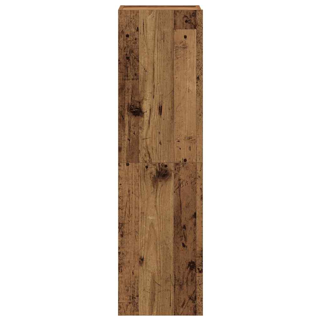 8-delig Tv-meubelset wandmontage bewerkt hout oud houtkleurig is nu te koop bij PeponiXL, paradijselijk wonen!