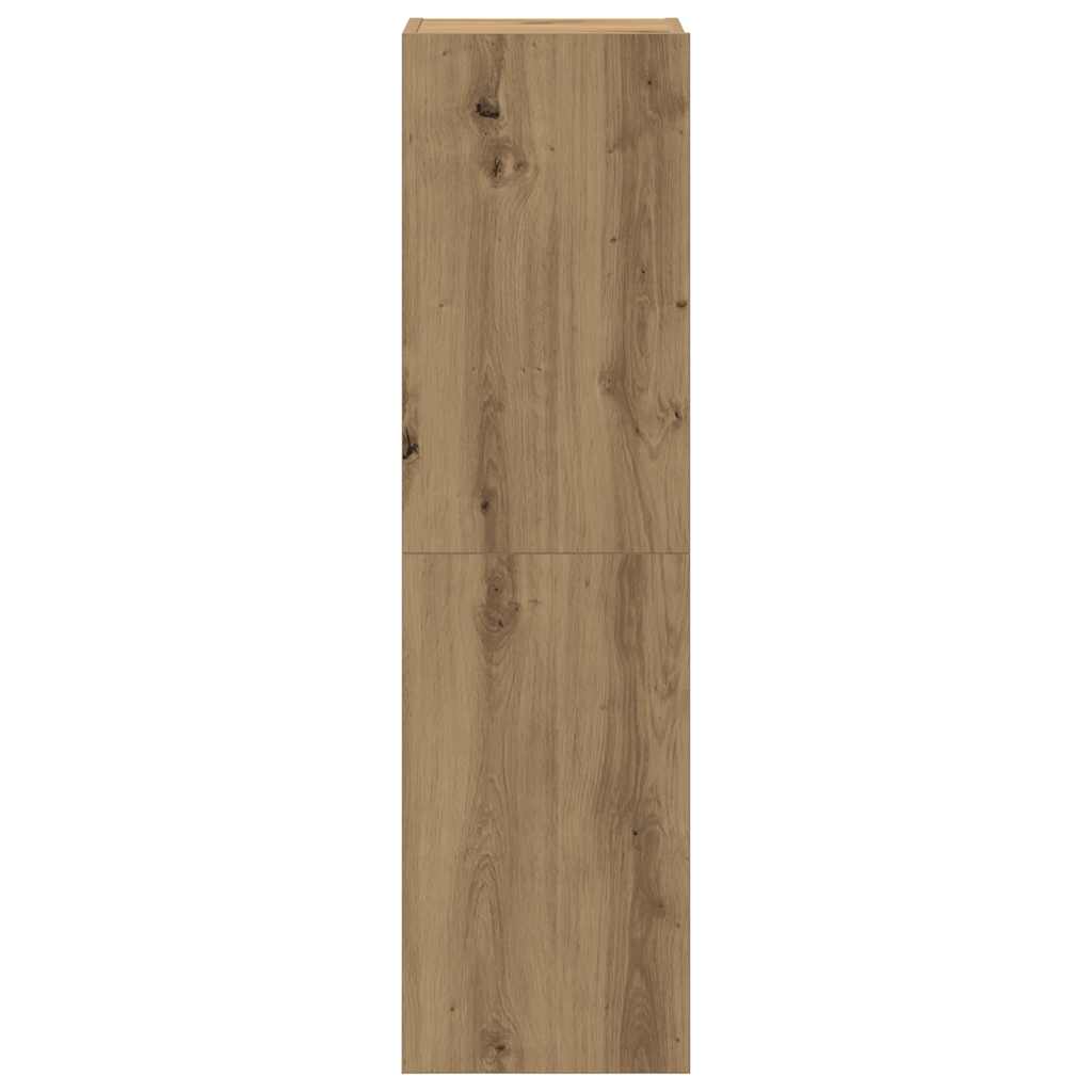 8-delig Tv-meubelset wandmontage bewerkt hout artisanaal eiken is nu te koop bij PeponiXL, paradijselijk wonen!