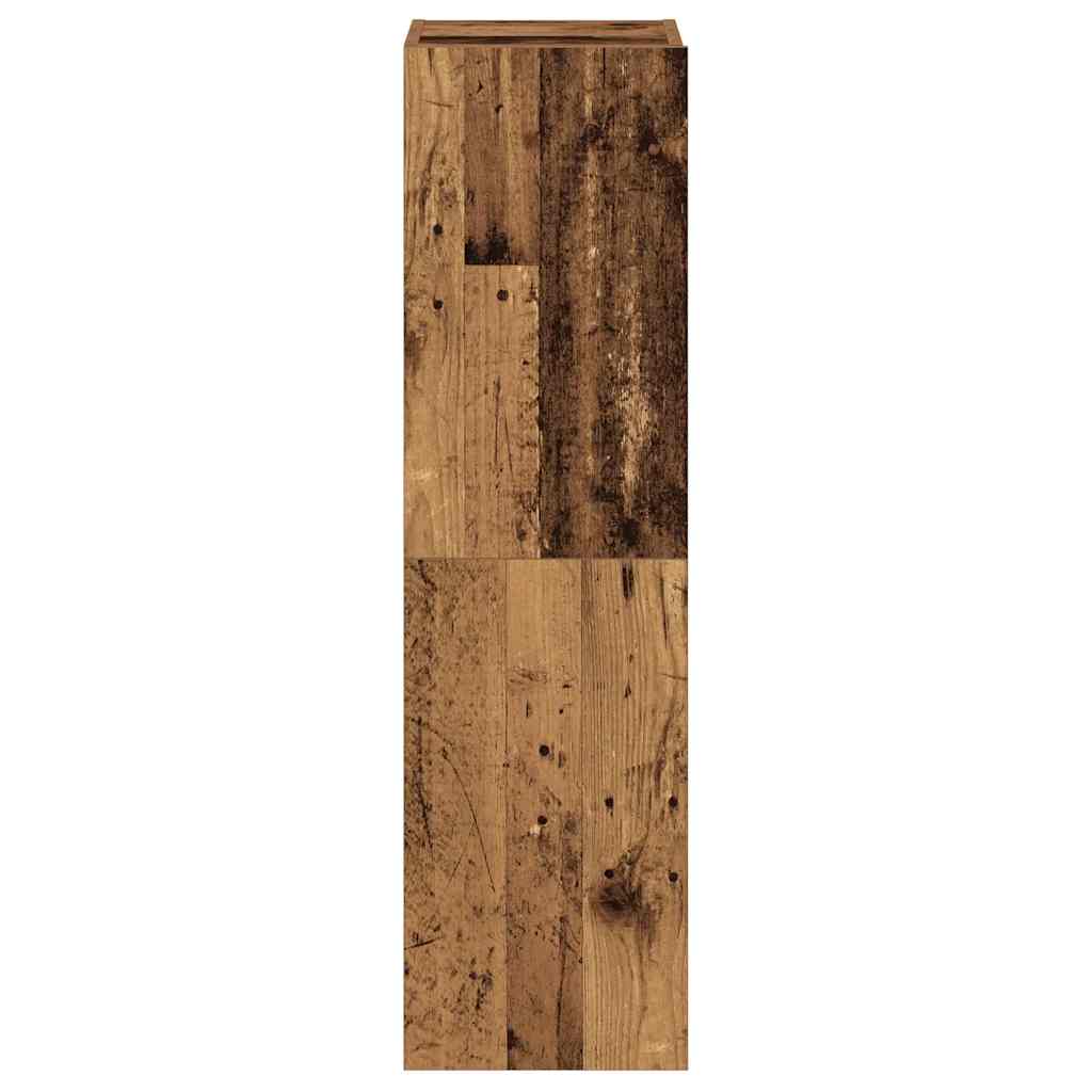 Tv-wandkasten 3 st bewerkt hout oud houtkleurig is nu te koop bij PeponiXL, paradijselijk wonen!