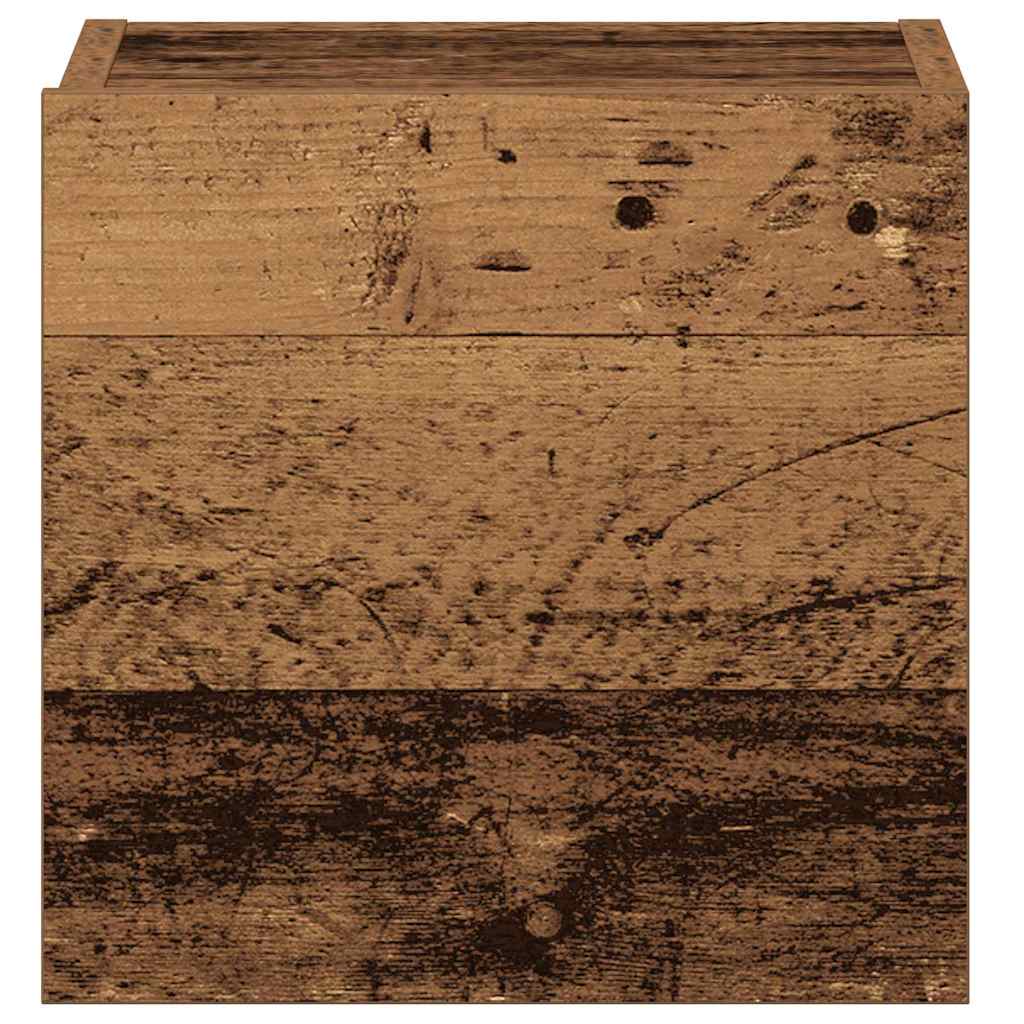 Tv-wandkasten 3 st bewerkt hout oud houtkleurig is nu te koop bij PeponiXL, paradijselijk wonen!