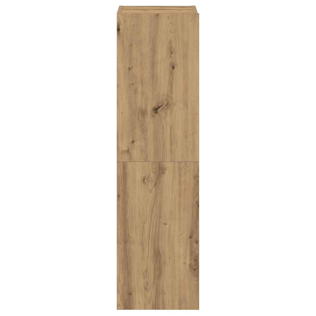 Tv-wandkasten 3 st bewerkt hout artisanaal eikenkleurig is nu te koop bij PeponiXL, paradijselijk wonen!
