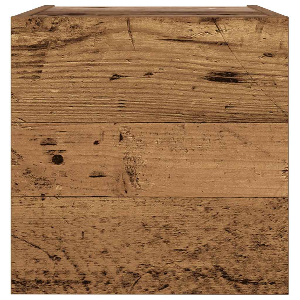 Tv-wandkasten 6 st bewerkt hout oud houtkleurig is nu te koop bij PeponiXL, paradijselijk wonen!