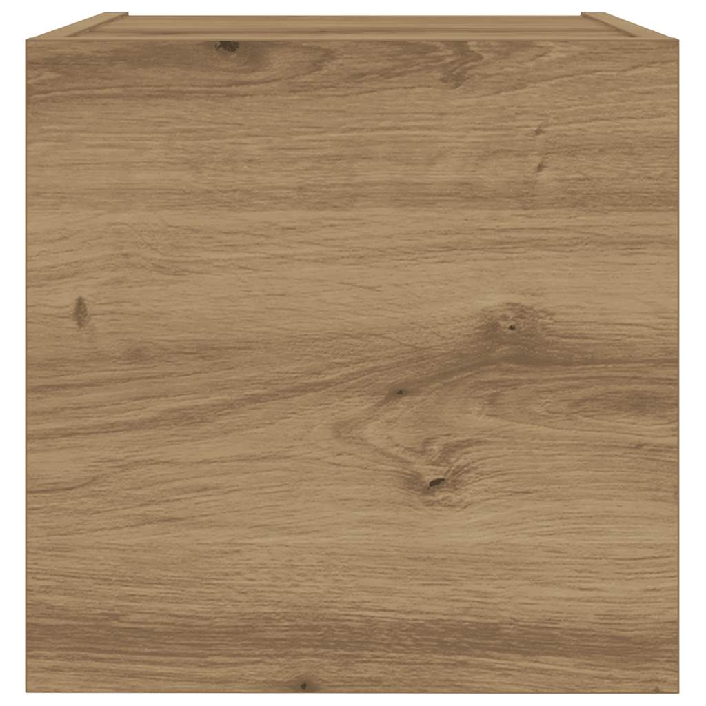 Tv-wandkasten 6 st bewerkt hout artisanaal eikenkleurig is nu te koop bij PeponiXL, paradijselijk wonen!