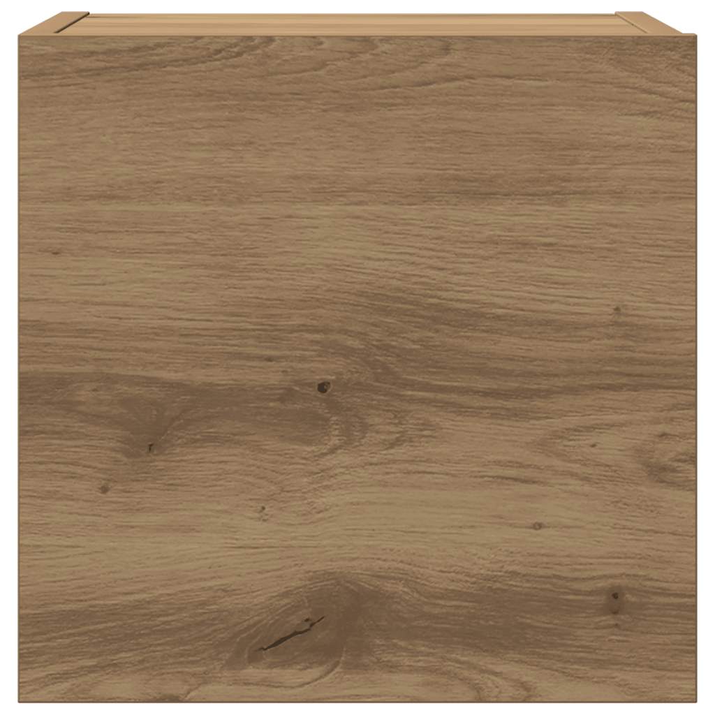 Tv-wandkasten 6 st bewerkt hout artisanaal eikenkleurig is nu te koop bij PeponiXL, paradijselijk wonen!