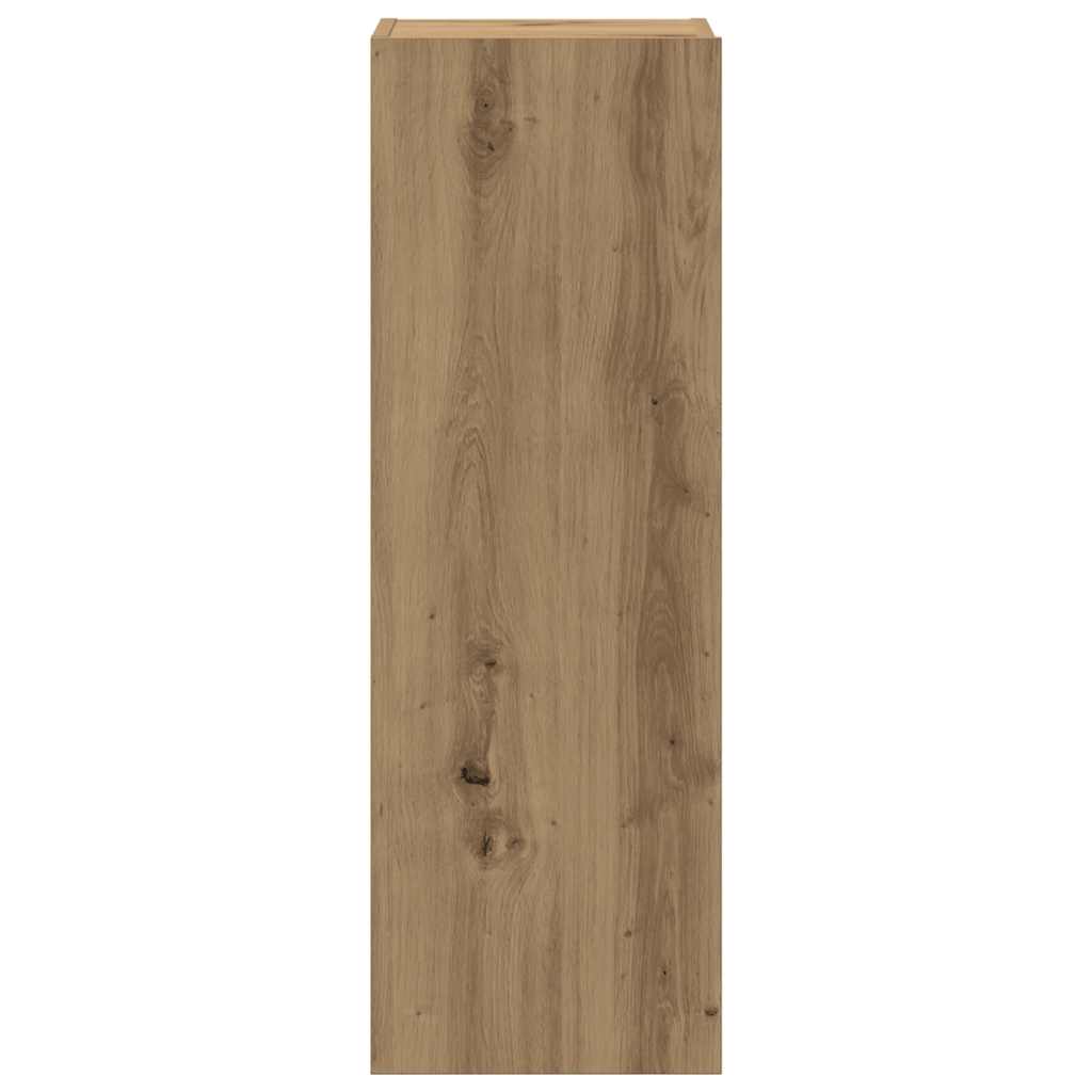 Tv-wandkasten 4 st bewerkt hout artisanaal eikenkleurig is nu te koop bij PeponiXL, paradijselijk wonen!