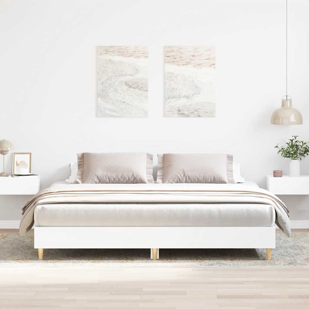 Bedframe zonder matras 180x200 cm spaanplaat wit is nu te koop bij PeponiXL, paradijselijk wonen!