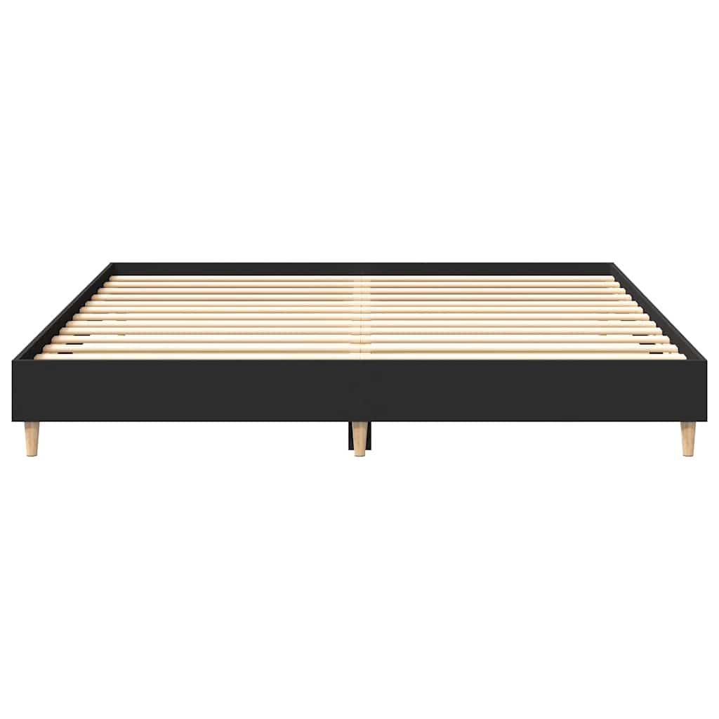 Bedframe zonder matras 180x200 cm spaanplaat zwart is nu te koop bij PeponiXL, paradijselijk wonen!