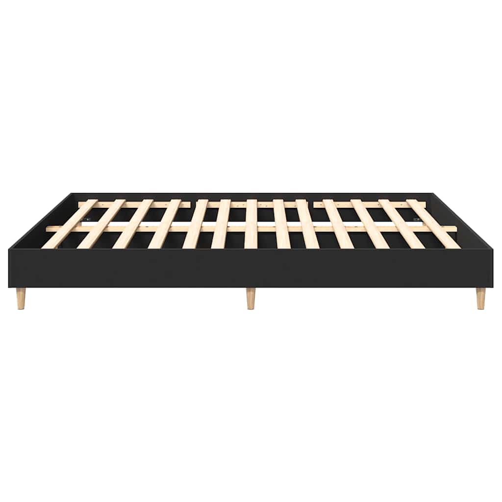 Bedframe zonder matras 180x200 cm spaanplaat zwart is nu te koop bij PeponiXL, paradijselijk wonen!
