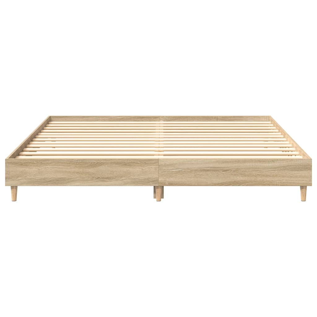 Bedframe zonder matras hout sonoma eikenkleurig 180x200 cm is nu te koop bij PeponiXL, paradijselijk wonen!