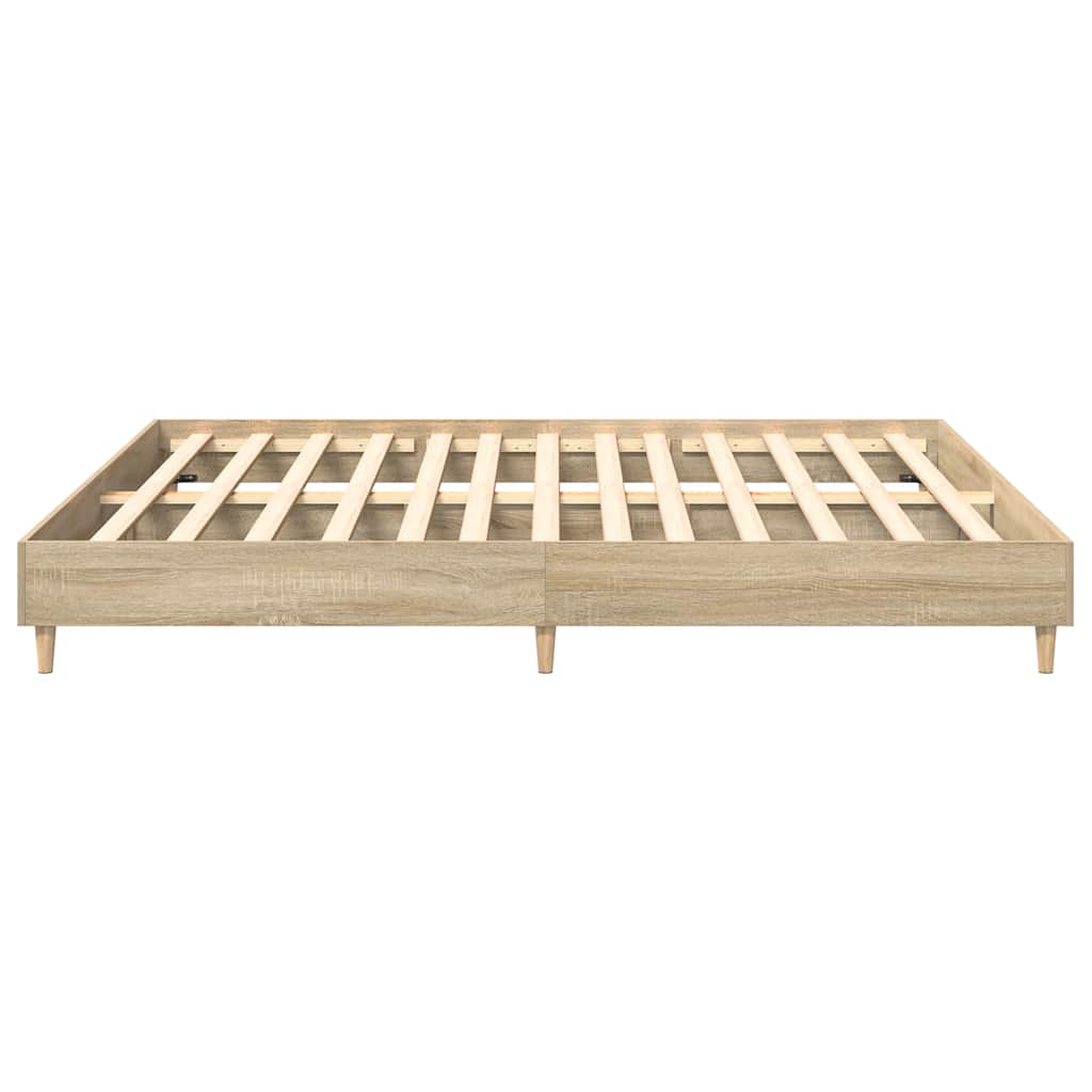 Bedframe zonder matras hout sonoma eikenkleurig 180x200 cm is nu te koop bij PeponiXL, paradijselijk wonen!