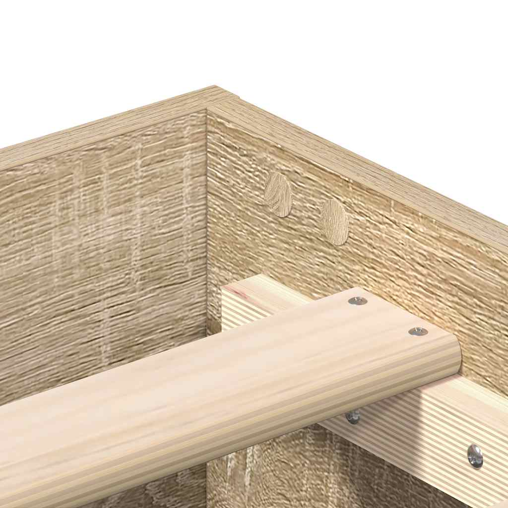 Bedframe zonder matras hout sonoma eikenkleurig 180x200 cm is nu te koop bij PeponiXL, paradijselijk wonen!