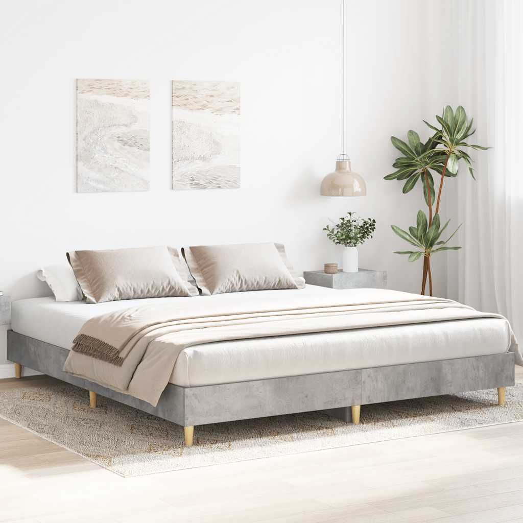 Bedframe zonder matras 180x200 cm spaanplaat betongrijs is nu te koop bij PeponiXL, paradijselijk wonen!