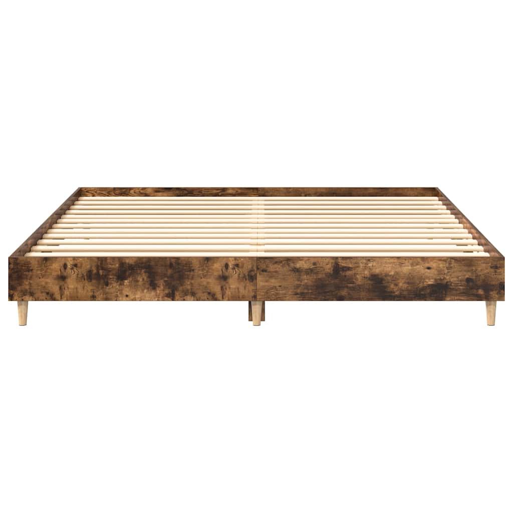 Bedframe zonder matras hout gerookt eikenkleurig 180x200 cm is nu te koop bij PeponiXL, paradijselijk wonen!