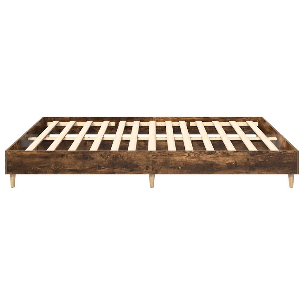 Bedframe zonder matras hout gerookt eikenkleurig 180x200 cm is nu te koop bij PeponiXL, paradijselijk wonen!