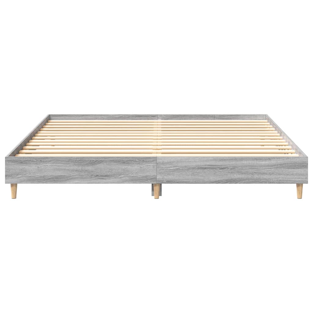 Bedframe zonder matras 180x200 cm spaanplaat grijs Sonoma is nu te koop bij PeponiXL, paradijselijk wonen!