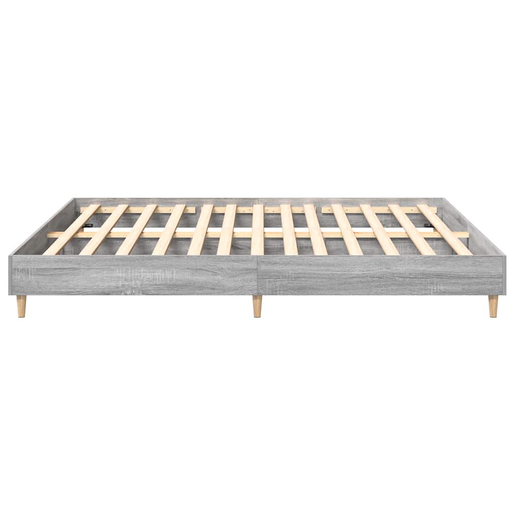 Bedframe zonder matras 180x200 cm spaanplaat grijs Sonoma is nu te koop bij PeponiXL, paradijselijk wonen!