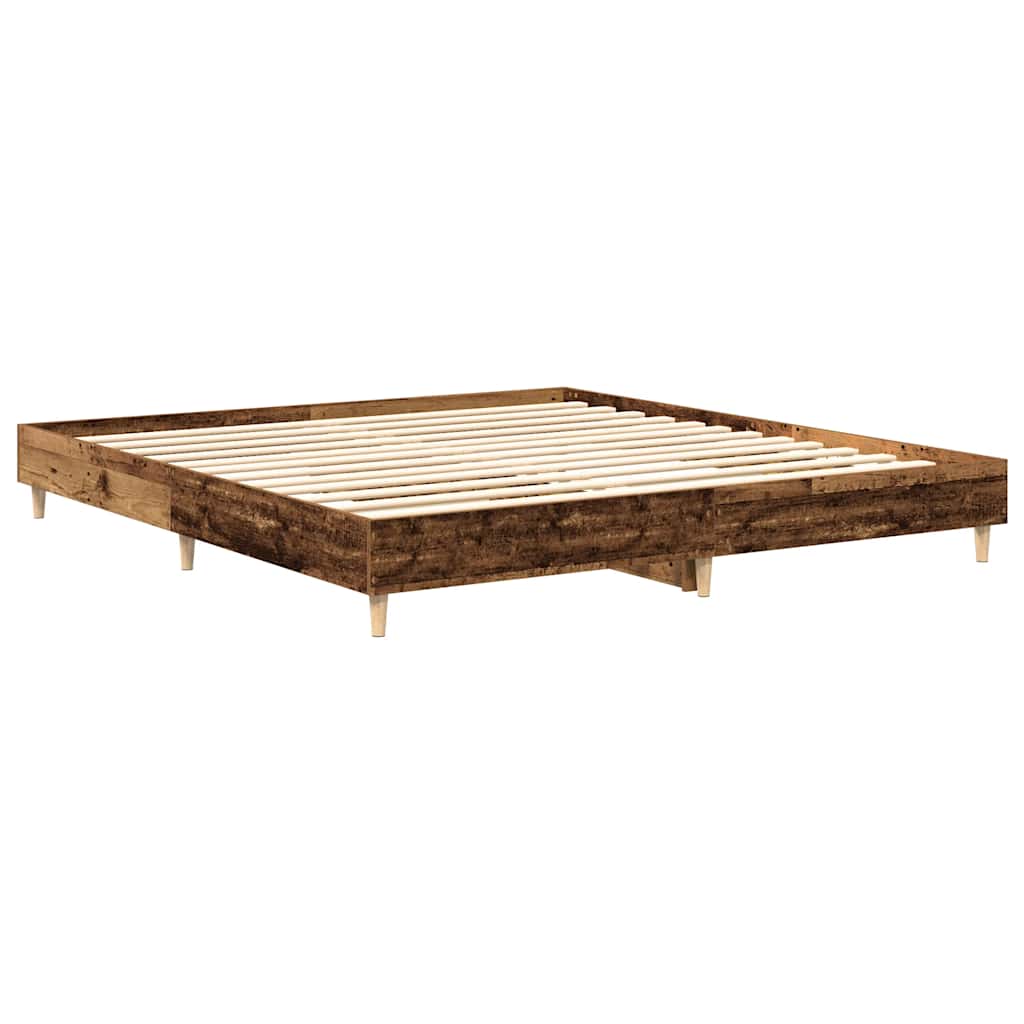 Bedframe zonder matras 180x200 cm bewerkt hout oud hout is nu te koop bij PeponiXL, paradijselijk wonen!