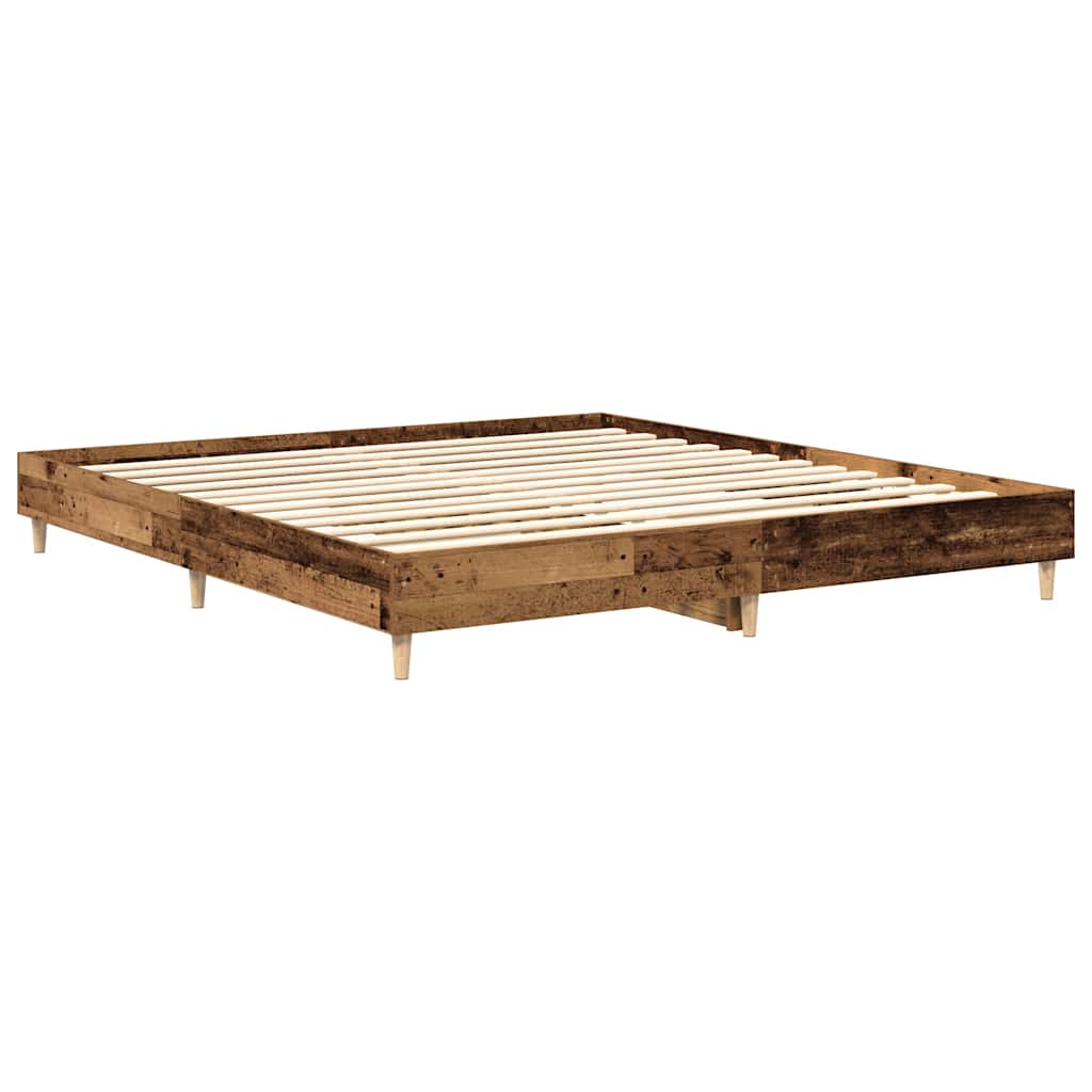 Bedframe zonder matras 180x200 cm bewerkt hout oud hout is nu te koop bij PeponiXL, paradijselijk wonen!