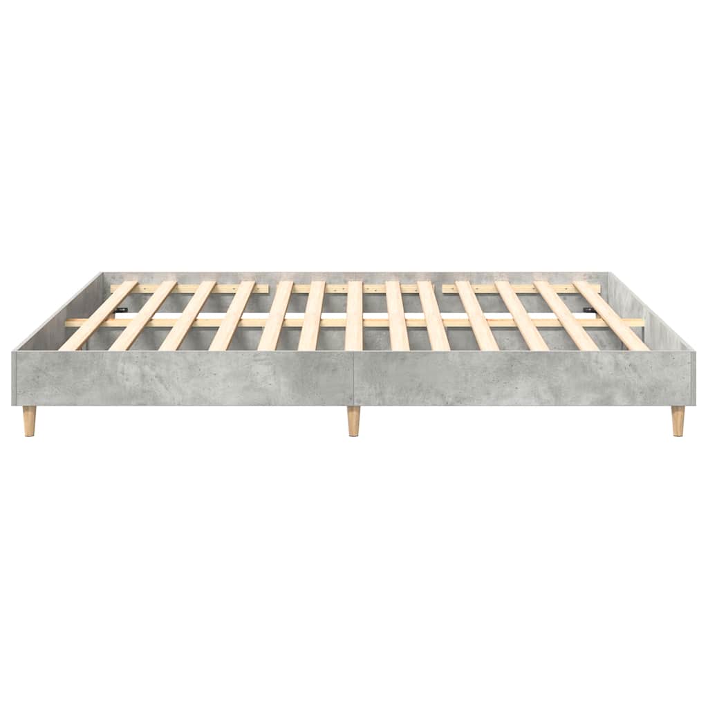 Bedframe zonder matras 160x200 cm spaanplaat betongrijs is nu te koop bij PeponiXL, paradijselijk wonen!