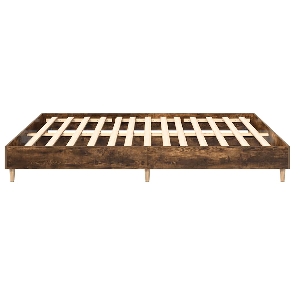 Bedframe zonder matras hout gerookt eikenkleurig 160x200 cm is nu te koop bij PeponiXL, paradijselijk wonen!