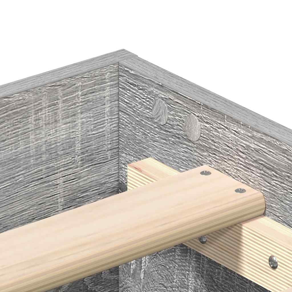 Bedframe zonder matras 160x200 cm spaanplaat grijs Sonoma is nu te koop bij PeponiXL, paradijselijk wonen!