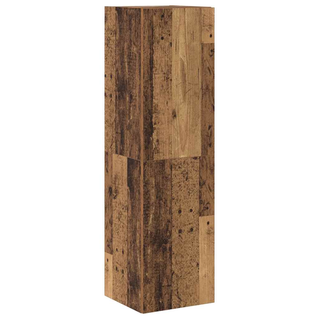 Tv-wandkasten 6 st bewerkt hout oud houtkleurig is nu te koop bij PeponiXL, paradijselijk wonen!