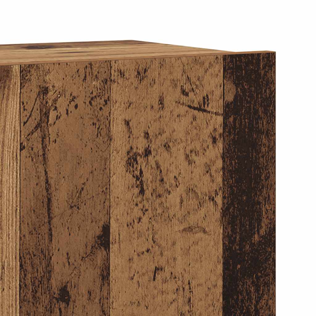 Tv-wandkasten 6 st bewerkt hout oud houtkleurig is nu te koop bij PeponiXL, paradijselijk wonen!