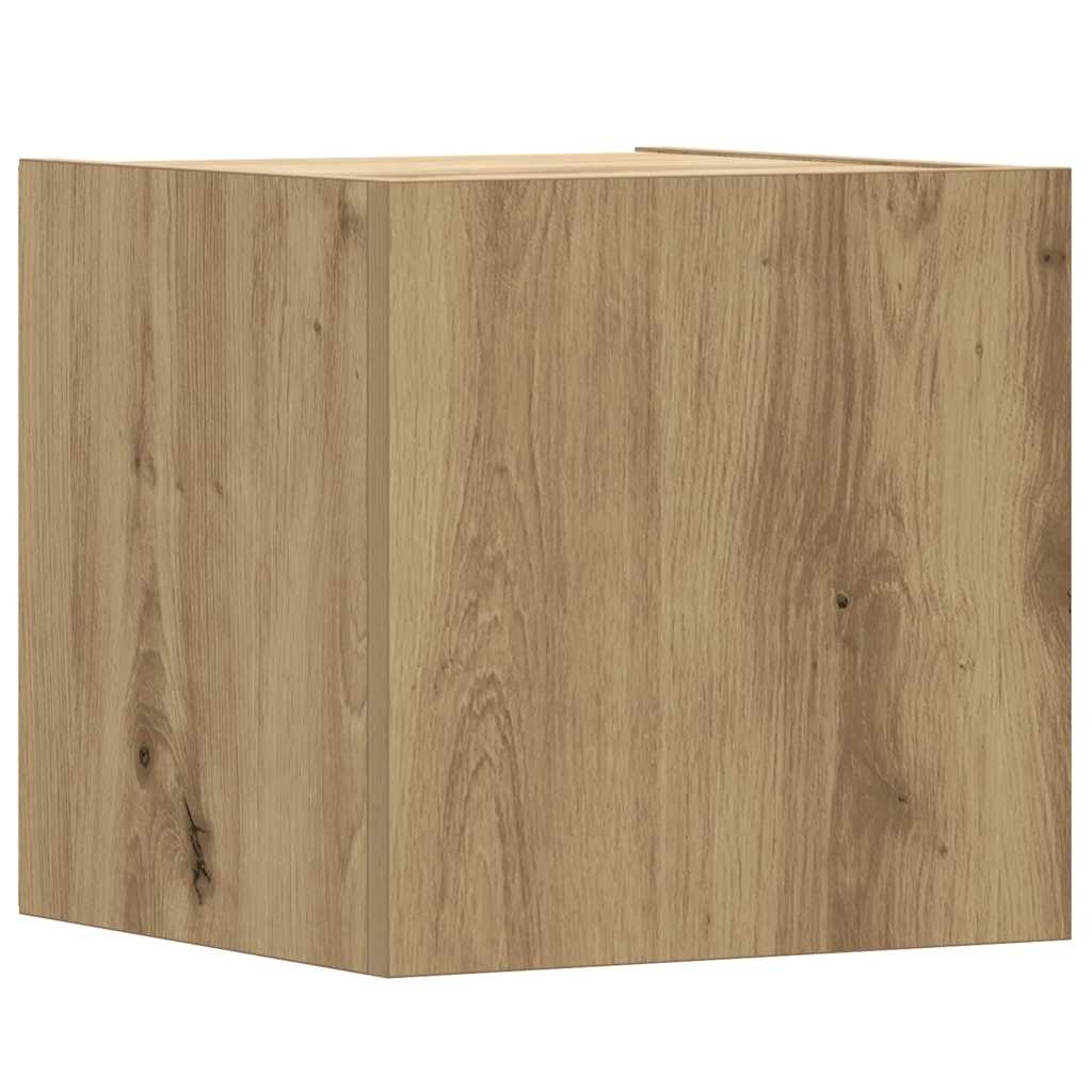 6-delig Tv-meubelset wandmontage bewerkt hout artisanaal eiken is nu te koop bij PeponiXL, paradijselijk wonen!