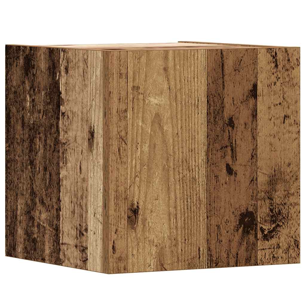 6-delig Tv-meubelset wandmontage bewerkt hout oud houtkleurig is nu te koop bij PeponiXL, paradijselijk wonen!