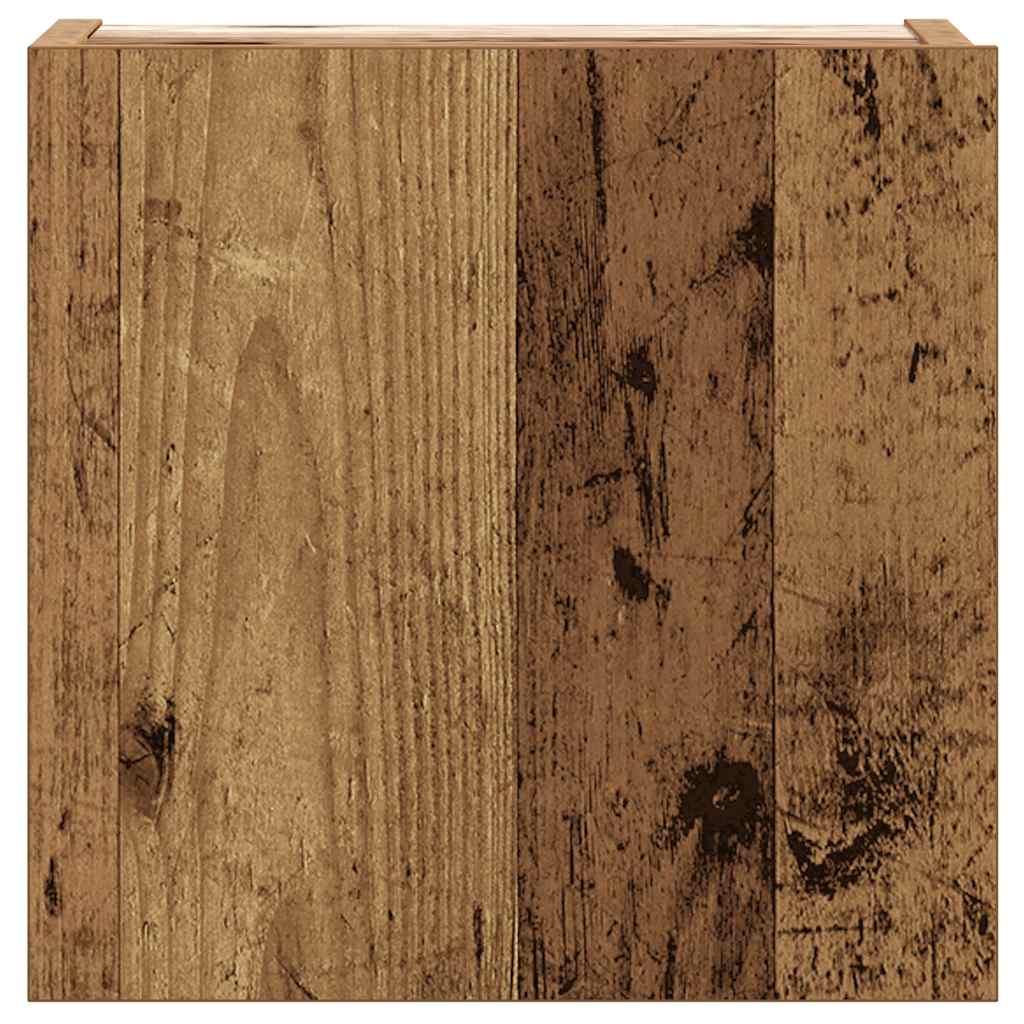 6-delig Tv-meubelset wandmontage bewerkt hout oud houtkleurig is nu te koop bij PeponiXL, paradijselijk wonen!