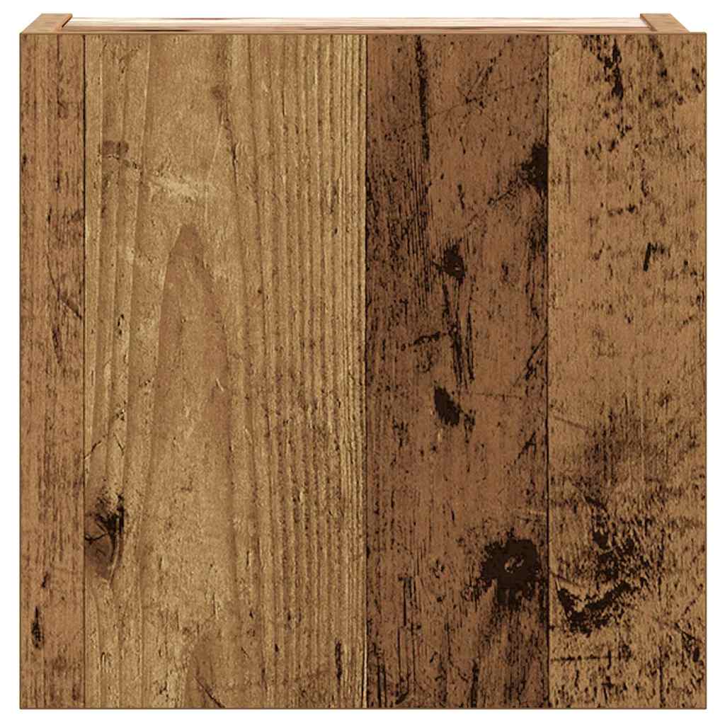 5-delig Tv-meubelset wandmontage bewerkt hout oud houtkleurig is nu te koop bij PeponiXL, paradijselijk wonen!