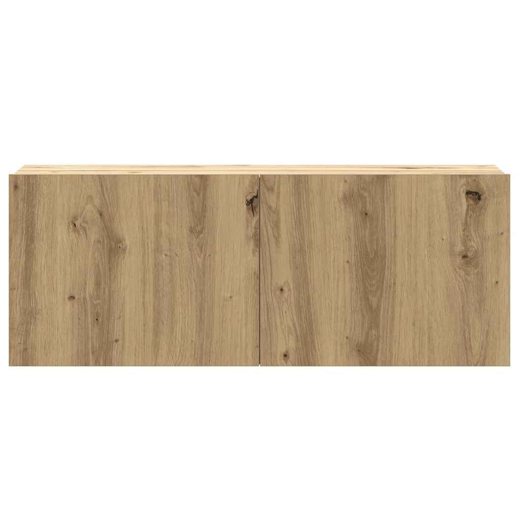5-delig Tv-meubelset wandmontage bewerkt hout artisanaal eiken is nu te koop bij PeponiXL, paradijselijk wonen!