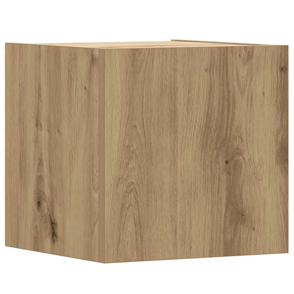5-delig Tv-meubelset wandmontage bewerkt hout artisanaal eiken is nu te koop bij PeponiXL, paradijselijk wonen!