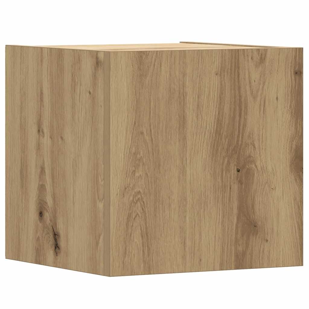 5-delig Tv-meubelset wandmontage bewerkt hout artisanaal eiken is nu te koop bij PeponiXL, paradijselijk wonen!