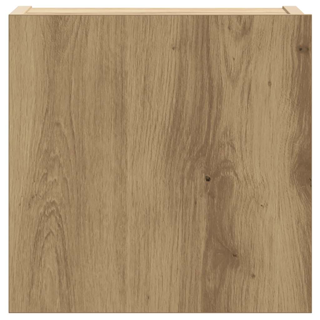 5-delig Tv-meubelset wandmontage bewerkt hout artisanaal eiken is nu te koop bij PeponiXL, paradijselijk wonen!